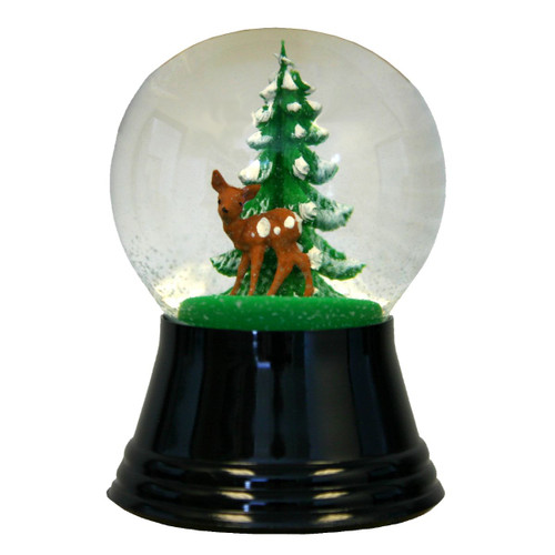 2.5" Perzy Small Deer Christmas Snow Globe - IMAGE 1