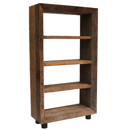 4-Tier Wooden Storage Bookshelf - 71" - Brown - IMAGE 1