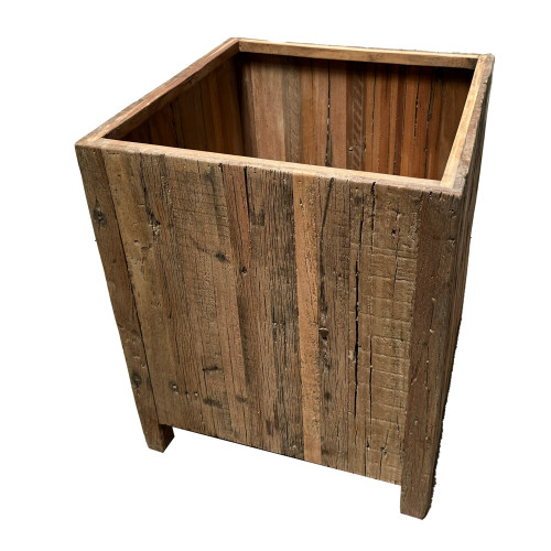 Large Square Wooden Planter - 29.5" - Brown - IMAGE 1