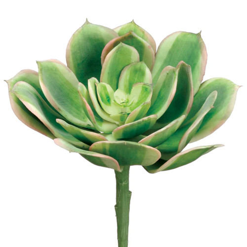 Echeveria Soft Touch Artificial Floral Pick Spray - 6" - Green and Pink - IMAGE 1