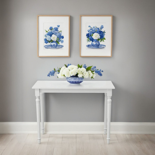 Rectangular Solid Bar Table with Spindle Legs - 48"- White - IMAGE 1