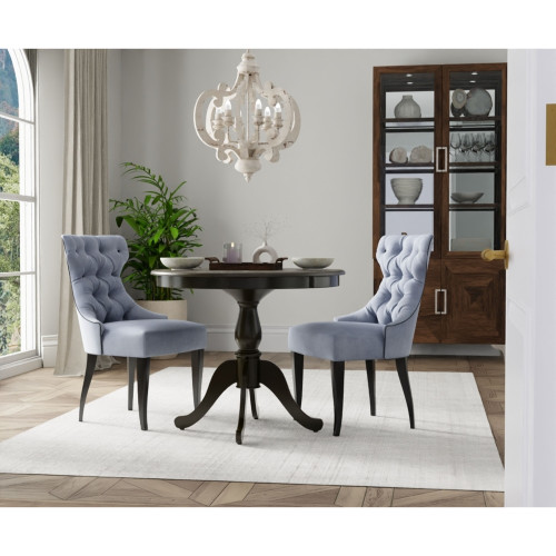 Round Pedestal Dining Table - 36" - Black - IMAGE 1