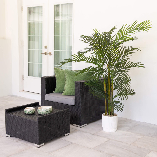 Areca Palm Artificial Potted Tree - 6' - Green - IMAGE 1