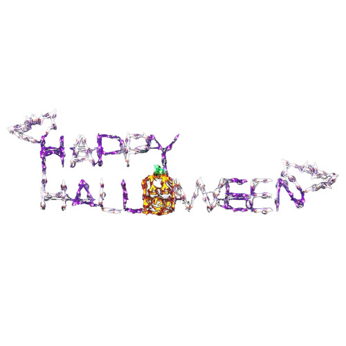 LED Lighted Happy Halloween Outdoor Decoration - 57" - IMAGE 1