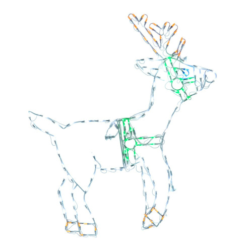 LED Lighted Standing Reindeer Outdoor Christmas Decoration - 46" - IMAGE 1