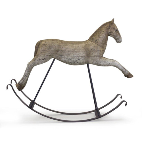 Rustic Rocking Horse on Stand Figurine - 22.25" - IMAGE 1
