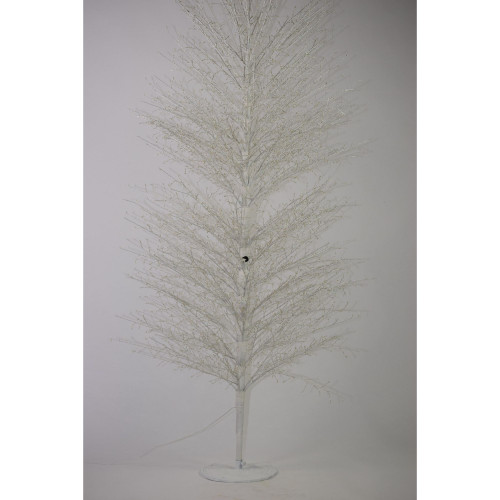6.75' Pre-Lit Birch Artificial Tree, LED Warm White Lights - IMAGE 1