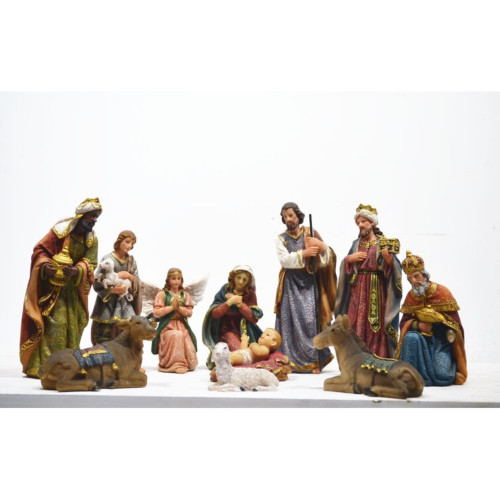 NATIVITY & THREE WISE MEN 11 PC/SET 8 INCH H - IMAGE 1