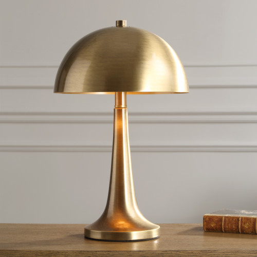 Iron Table Lamp - 15.75" - Antique Brass Finish - IMAGE 1