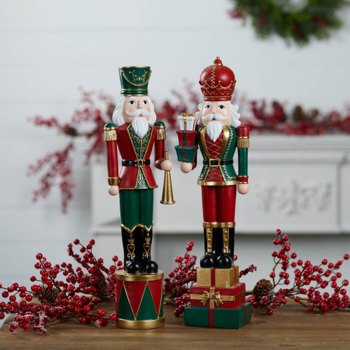 Standing Nutcracker Soldiers Christmas Figurines - 20" - Set of 2 - IMAGE 1