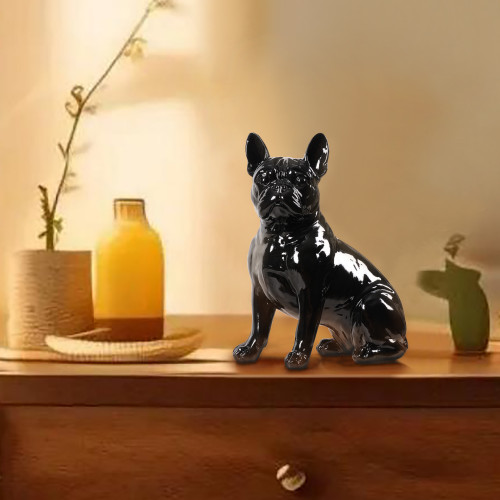 French Bulldog Figurine - 9.75" - Black - IMAGE 1