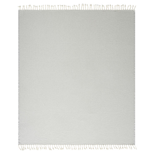 Geometric Chevron Throw Blanket - 50" x 60" - Gray and White - IMAGE 1