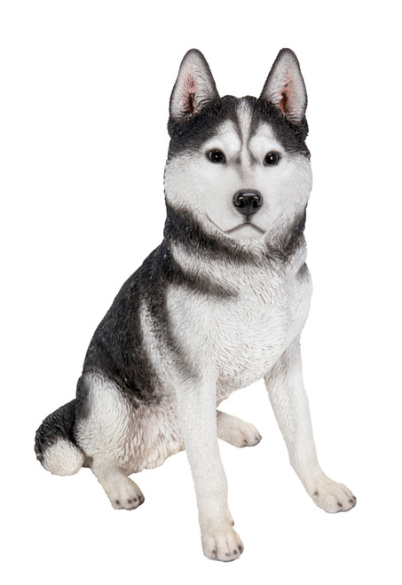 20" Sitting Siberian Husky Outdoor Garden Statue - IMAGE 1