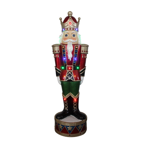 36.5" Pre-Lit Christmas Nutcracker Statue with LED Multi-Colored Lights - IMAGE 1