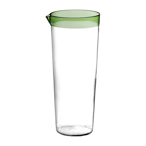 Borosilicate Glass Carafe - 20 fl oz - Clear and Green - IMAGE 1