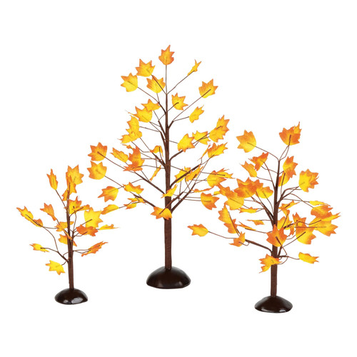 Department 56 Village Autumn Maples Trees Accessory - Set of 3 - 810845 - IMAGE 1