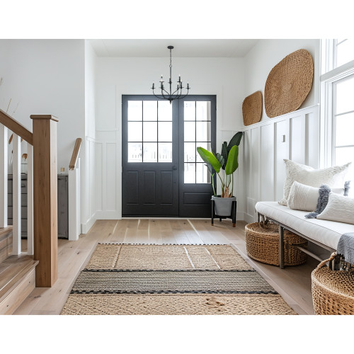 9-Light Curved Arm Ceiling Chandelier - 29" - Bronze Finish - IMAGE 1