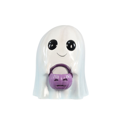 Ghost with Bucket Outdoor Halloween Decoration - 28" - IMAGE 1