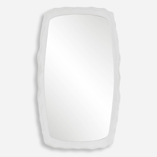 Rectangular Wall Mirror - 38" - Matte White - IMAGE 1