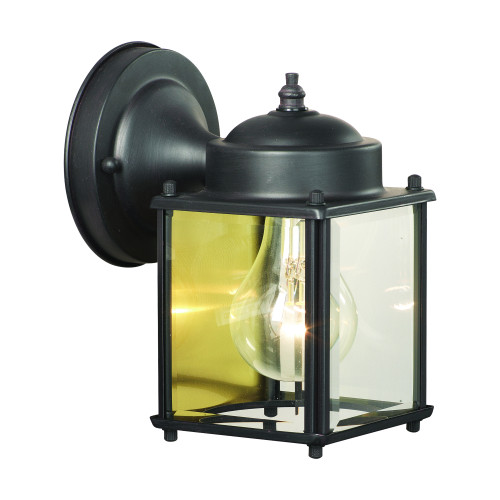 1-Light Box Lantern Outdoor Wall Sconce - 7.5" - Bronze - IMAGE 1