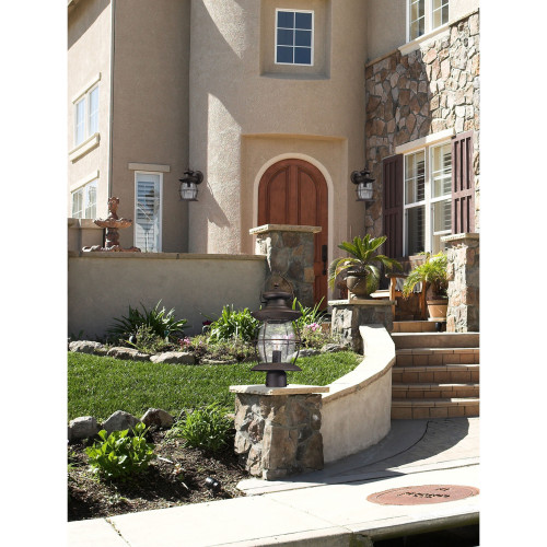 1-Light Wired Lantern Outdoor Wall Sconce - 13" - Charcoal Finish - IMAGE 1