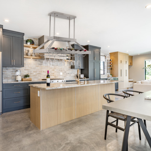 2-Light LED Overhead Wine Rack - 50.25" - Brushed Nickel - IMAGE 1