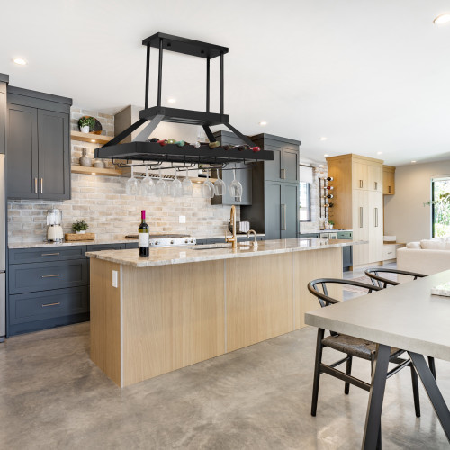 2-Light LED Overhead Wine Rack - 50.25" - Bronze Finish - IMAGE 1