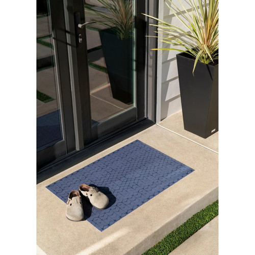 Shibori Diamond Rectangular Outdoor Accent  Rug - 24" x 36" - Blue - IMAGE 1