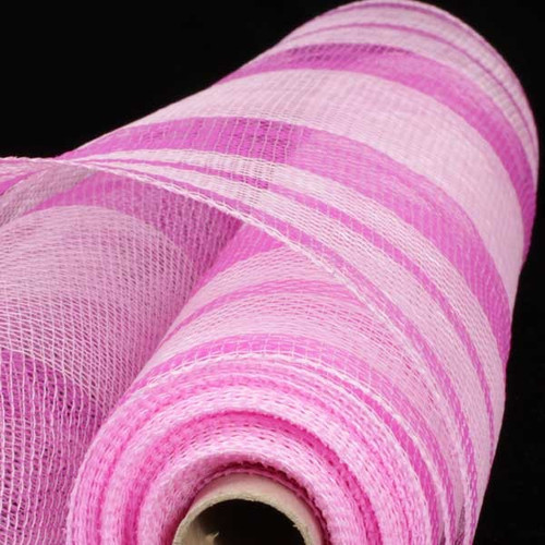 Classic and Light Pink Deco Mesh Craft Ribbon 21" x 40 Yards - IMAGE 1