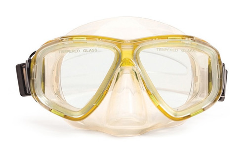 5.5" Yellow and Clear Newport Mask Swimming Pool Accessory - IMAGE 1