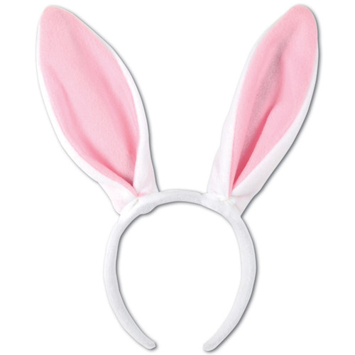 Pack of 12 Soft-Touch Bunny Ears Headband Easter Costume Accessories - IMAGE 1