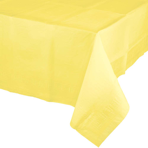 Pack of 6 Mimosa Yellow Disposable Banquet Party Table Covers 9' - IMAGE 1