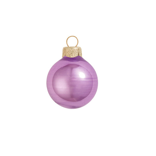 Shiny Finish Christmas Ball Ornaments - 1.25" (30mm) - Purple - 40ct - IMAGE 1