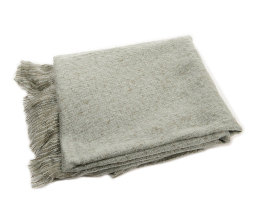 Blue Gray Knitted Waffle Pattern Throw Blanket 50" x 60" - IMAGE 1