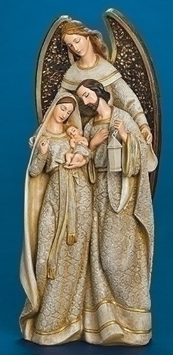 Joseph's Studio Angel with Holy Family Christmas Figurine - 12.5" - IMAGE 1