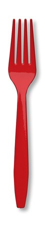 Premium Lightweight Disposable Forks - 7" - Red - Club Pack of 288 - IMAGE 1
