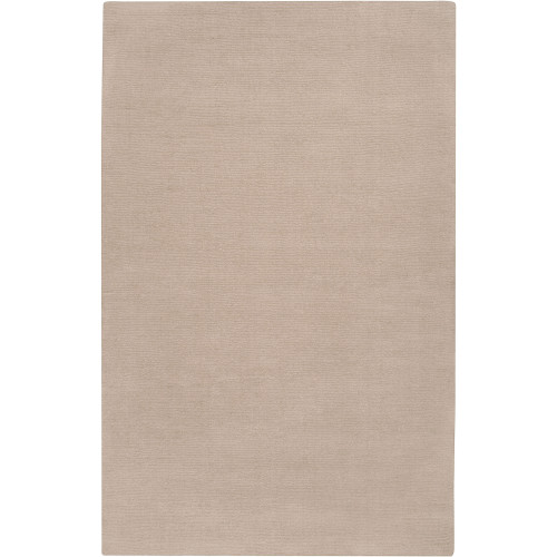 5' x 8' Beige Contemporary Hand-Loomed Wool Area Throw Rug - IMAGE 1