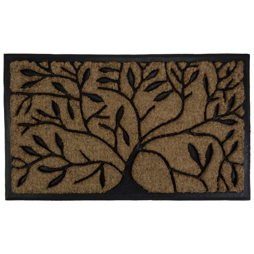 Tree of Life Rectangular Coir Door Mat 29.5" x 17.75" - IMAGE 1