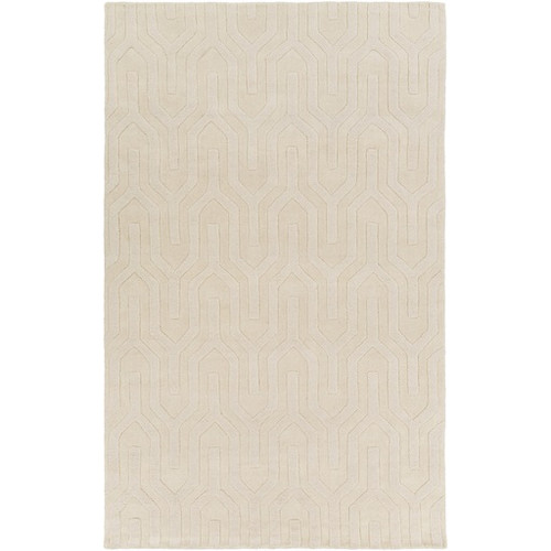8' x 11'  Ivory White Soft Hand Loomed Rectangular Area Throw Rug - IMAGE 1