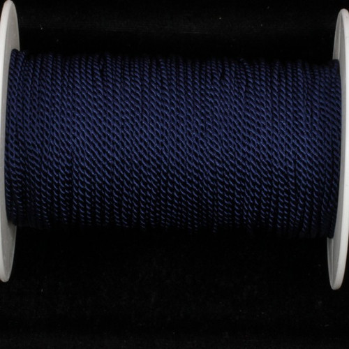 Navy Blue Braided Cording Craft Ribbon 0.1" x 220 Yards - IMAGE 1