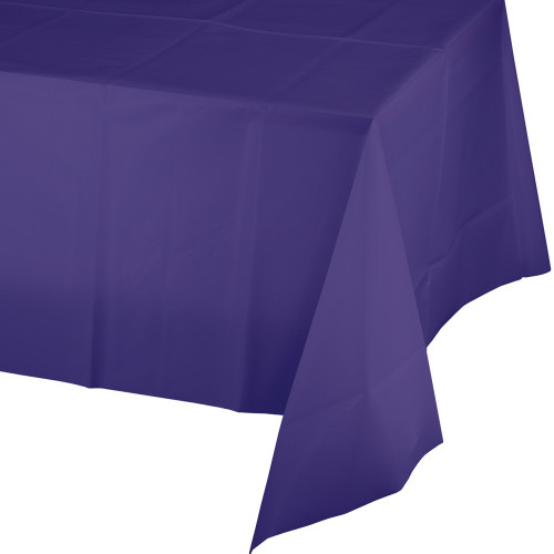 Club Pack of 12 Purple Disposable Picnic Party Table Covers 108" - IMAGE 1