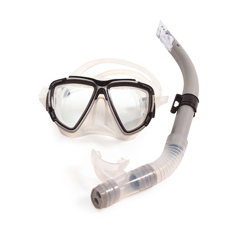 Gray and Black Kona Pro Scuba Mask and Snorkel Dive Set - IMAGE 1