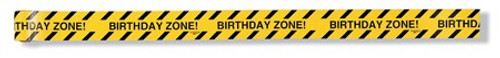 Club Pack of 12 Black and Yellow Under Construction Birthday Zone! Warning Tape Rolls 45' - IMAGE 1
