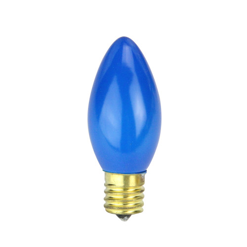 Pack of 4 Opaque Blue C9 Ceramic Christmas Replacement Bulbs - IMAGE 1