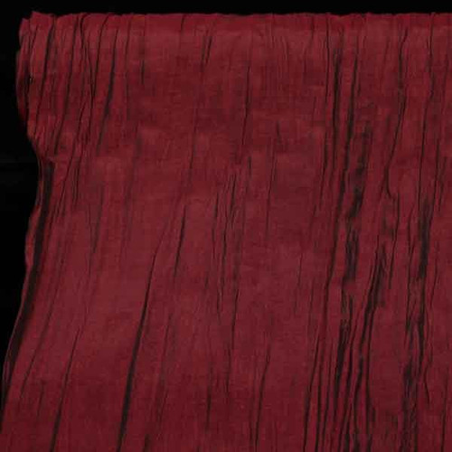 Maroon Edge Pleated Tulle Craft Ribbon 20" x 2.7 Yards - IMAGE 1