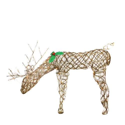 62" Pre-Lit Brown Reindeer Outdoor Christmas Decoration - IMAGE 1