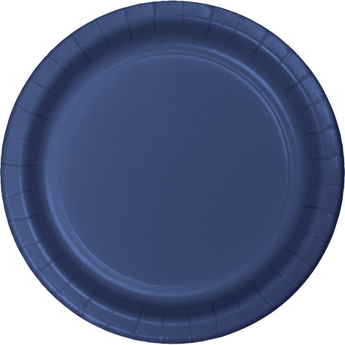 Club Pack of 240 Navy Blue Disposable Paper Party Lunch Plates 7" - IMAGE 1