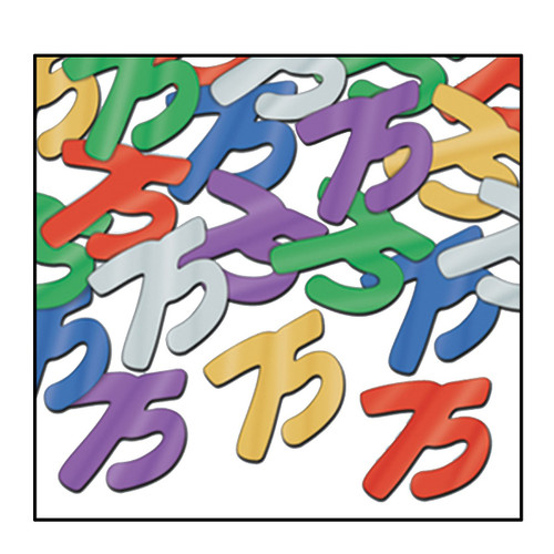 "75" Silhouettes Confetti Bags - 0.5 oz. - Multi Color - Pack of 12 - IMAGE 1