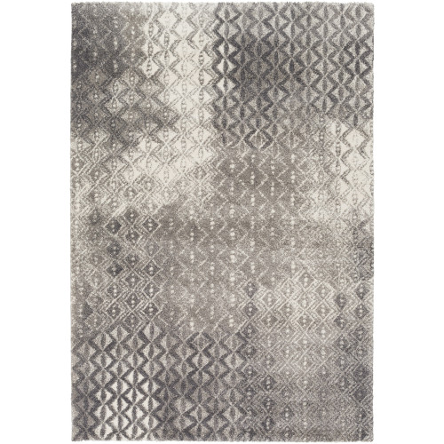 5.2' x 7.5' Jagged Fantasies Charcoal Gray Rectangular Area Throw Rug - IMAGE 1
