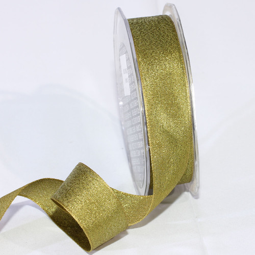 Set of 4 Sparkly Green Taffeta Woven Edge Craft Ribbon 1" x 108 Yards - IMAGE 1